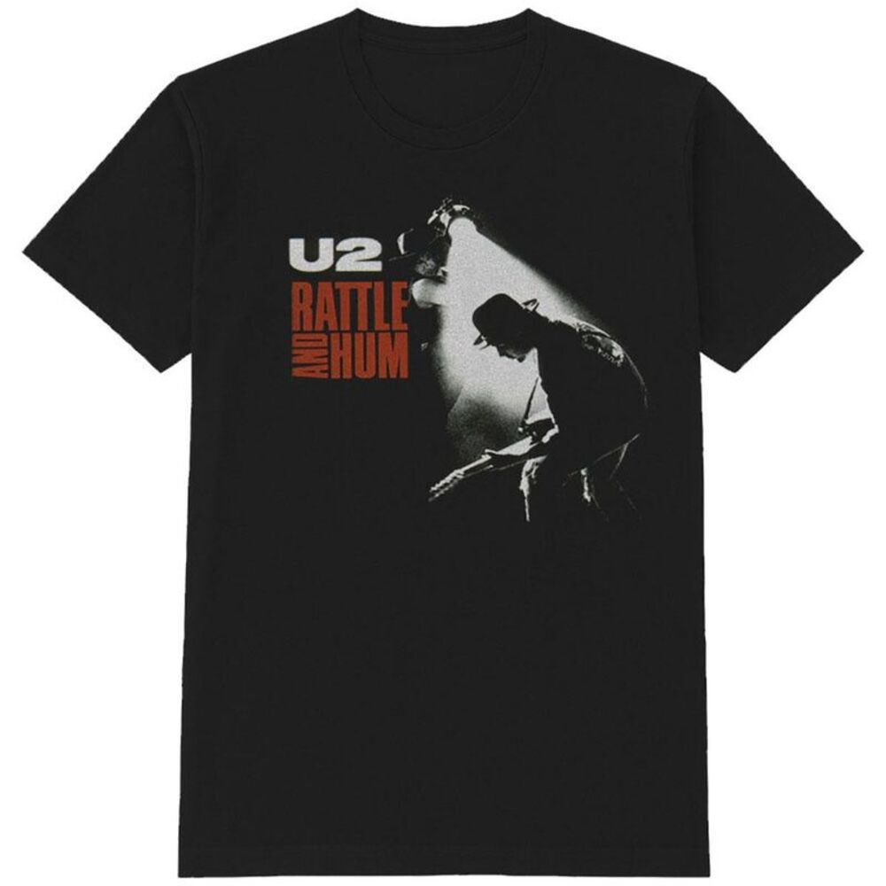 U2 Unisex Adult Rattle & Hum Cotton T-Shirt / Black